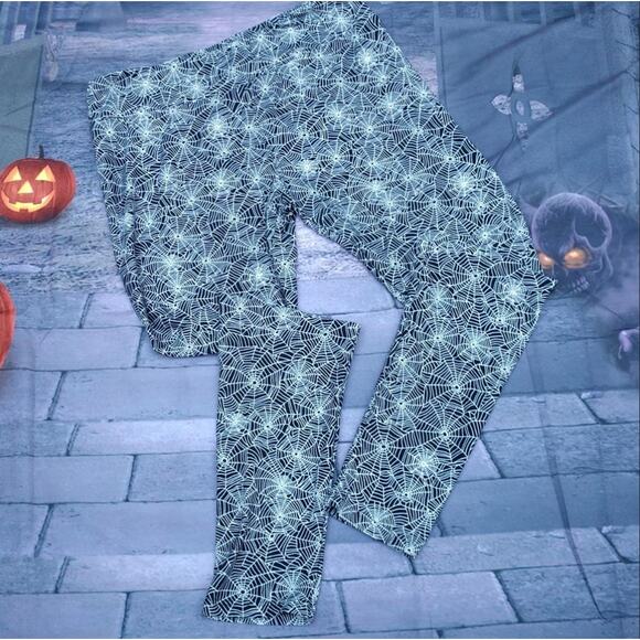 Halloween Goth Spiderweb Leggings size L/XL - Picture 1 of 11